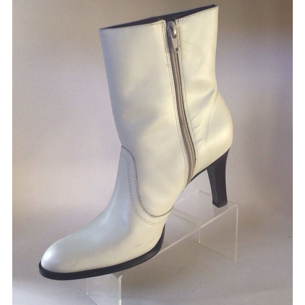 Vintage BENE TROVATO Side Zip Ankle Boots, Stone Gray (Size 8 M)